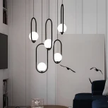 Подвесной светильник Matthew Mccormick Hoop 50 Black Mila Pendant ImperiumLoft Hoop-B01 (179966-22) (220V, на проводе, шар)