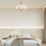 Подвесная люстра хрустальная на штанге Arte Milano Sorrento-1009 371009/6/300/500 GD (220V)