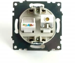 ТВ-розетка и Ethernet RJ-45 (золото) Stekker Катрин 49230