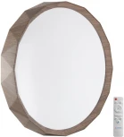 Настенно-потолочный светильник Sonex Zif Wood 7637/DL BASICA SN пластик/корич. под дер. LED 48Вт 3000-6000K D385 IP43 пульт ДУ (220V, круглые)