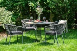 "Диего" обеденная группа на 4 персоны со стульями "Марсель", столешница "серый гранит" 4SIS арт.УТ-00003408