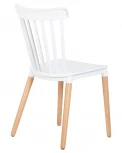 Стул обеденный THEO (ножки светлый бук, цвет белый (W-02))