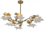 Потолочная люстра на штанге Omnilux Vitereta OML-52707-06 (220V, листья, ветки)