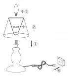Интерьерная настольная лампа Globo Metalic 21692 (220V, выключатель)