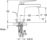 Смеситель Cezares Baden F LS 01 W0 для раковины