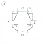 Профиль-держатель MAG-STRETCH-ORIENT-2000 (Arlight, Алюминий) 036147(2)