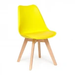 Стул TULIP (mod. 73) желтый (дерево/пластик/ПУ)