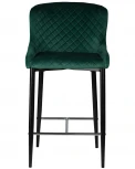 Стул барный DOBRIN CHRISTIAN'75 (черные ножки, зеленый велюр (V108-64))