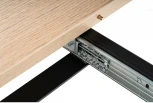 Стол раскладной Woodville Колон Лофт 120 25 мм черный матовый / дуб делано светлый 489607