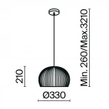 Подвесной светильник Maytoni Roots MOD195PL-01W (220V, на проводе)