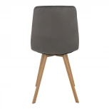 Стул Easy серый с ножками под дерево