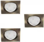 Комплект из 3-х встраиваемых точечный светильников Kanlux TRIBIS 23843 (220V)