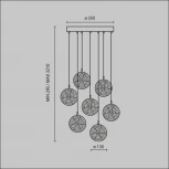 Подвесной светильник Maytoni Frozen MOD254PL-07BS (220V, на проводе)