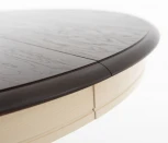 Стол Леонардо D100, Слоновая кость/Темный орех, Аврора