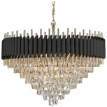 Подвесная люстра каскадная Wertmark Cartuccia WE138.31.023 (220V, хрусталь, на цепи)