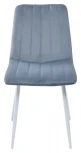 Стул DUBLIN G108-56 пудровый синий, велюр / белый каркас