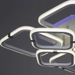 Потолочная люстра светодиодная на штанге с пультом Reluce 06321-3.3-4+4A WH+CR (RGB) (220V)