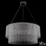 Подвесная люстра светодиодная APL LED Sicilia SH02.73.C.Ni.4000 (220V, хрусталь, на тросе)