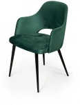 Стул William с подлокотниками, бархат зелёный 19/ черный конус Top Concept custom 78332