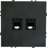 Розетка Ethernet RJ-45 (черный) Stekker Эмили 49848