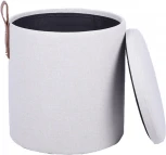 Пуф с ящиком Эркки рогожка S белый Stool Group арт.УТ000039491