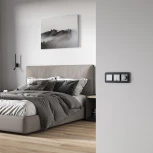 Выключатель одноклавишный проходной с подсветкой (серебряный матовый) Werkel W1112165 (a063615)