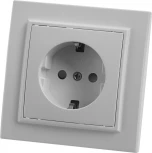 Розетка с заземлением и шторками (белый) Stekker Эрна 39050