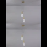 Подвесной светодиодный светильник Natali Kovaltseva Triangle LED LAMPS 81117/2C 14W, золотой, LED (220V, на проводе)