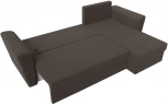 Диван угловой Амстердам Лайт правый угол (Коричневый/Рогожка) Лига Диванов арт.121168