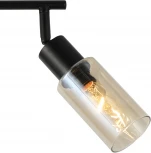 Настенно-потолочный спот на штанге Escada Sector 10172/2A Amber 2x40Вт E14, металл/стекло, черный/янтарный (220V)