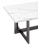 Журнальный столик Stool Group Нэйтан 122*61 белый мрамор сталь темный хром УТ000036329