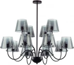 Потолочная люстра ярусная на штанге Lumion Smoky 6570/12C черный/дымчатый/металл/стекло G9 12*20W 220V