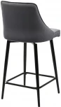 Полубарный стул ПАРКЕР 360 град. поворот. H-14 Серый, велюр / черный каркас, М-City