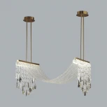 Потолочная люстра ша штанге Odeon Light Afina 5420/48L античная бронза/металл/стекло/хрусталь LED*48W 3000K (220V, подвески)