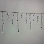 Гирлянда Бахрома с колпачком 3,1 x 0,5 м зелёная 220В, 120 LED, провод черный ПВХ, IP65 Laitcom PIL120CAP-11-2G