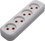 Розеточный блок 4-х местный без заземления Stekker Бруна 39009