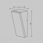 Настенный уличный светильник Maytoni Brick O436WL-L10GF3K1 (LED, 220V, IP54)