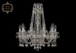 Подвесная люстра Art Classic 11.21 11.21.10.200.h-63.Cr.Sp (220V, хрусталь, на цепи, подсвечник, свеча)