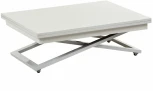 Стол-трансформер Левмар Compact D78/S59 белый/ опоры серебро