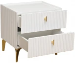 Тумба прикроватная Garda Decor GD-00003 (Золото/Белый)