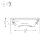 Профиль ARH-BENT-W18-2000 ANOD (Алюминий) 023087 Arlight