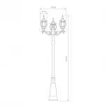 Наземный фонарь Elektrostandard Farola NLG99HL005 черное золото