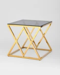 Журнальный стол Stool Group 55*55 ИНСИГНИЯ золото стекло smoke УТ000001505