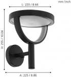 Настенный светильник уличный Eglo Francari-c 98234