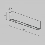 Трековый светильник магнитный Downlight 24V 12W Maytoni Points TR150-1-12W4K-M-B (LED)
