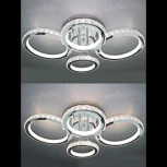 Потолочная люстра Natali Kovaltseva INNOVATION STYLE 83009 (регулировка яркости, LED, 220V, пульт управления, умный дом - LampSmart, кольцо)