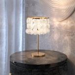 Настольная лампа с выключателем Eurosvet Sandra 208101 латунь/перламутр (a071168) (220V)