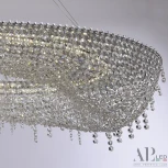 Подвесная люстра светодиодная APL LED Sicilia SH523.0.120.B.Ni.4000 (220V, хрусталь, на тросе)