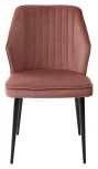 Стул SEATTLE-V РОЗОВЫЙ #15, велюр / черный каркас