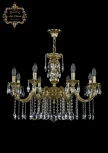 Подвесная люстра с хрустальными подвесками Art Classic 31.02 31.02.8.CK250SP.A.G.Sp